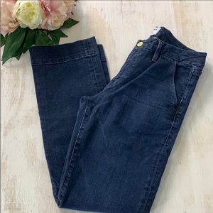 Frame Straight Leg Mid Rise Crop Jean Size 26